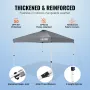 Pop Up Canopy Tent, 10 x 10 ft, 250 D PU Silver Coated Tarp, with Portable Roller Bag and 4 Sandbags, Waterproof and Sun Shelter