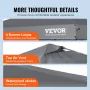 Pop Up Canopy Tent, 10 x 10 ft, 250 D PU Silver Coated Tarp, with Portable Roller Bag and 4 Sandbags, Waterproof and Sun Shelter