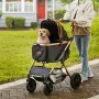 Kæledyrs klapvogn, 4 hjul Hund klapvogn Roter med bremser, 29,9