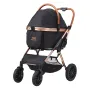Pet Stroller, 4 Wheels Dog Stroller Rotate with Brakes, 29.9 kg Weight Capacity, Puppy Stroller with Detachable Carrier, Storage
