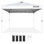 Pop Up Canopy Party Tent 304.8 x 304.8 cm with Portable Bag for Camping White