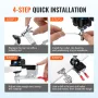 35 mm Concealed Door Hinge Jig, Aluminum Alloy Cabinet Hinge Jig, Accurate Locking Dual Clamp Fixation Hinge Drill Jig with Acce