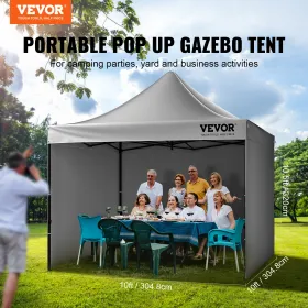 Pop-up-telt med baldakin, udendørs pavillontelt 304,8 x 304,8