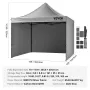 Pop Up Canopy Tent Outdoor Gazebo Tent 304.8 x 304.8 cm with Sidewalls Dark Gray