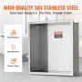 33.02 x 33.02 cm No Tile Shower Niche 304 Stainless Steel, Wall-Inserted Niche Recessed Double Shelves, Sealed Waterproof Rust-R