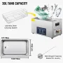 30L Ultrasonic Cleaner Dual Frequency Ultrasonic Cleaning Machine with Heater Jewelry Cleaner for Parts Jewelry Eyeglass Ring De
