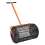 Compost Spreader, 24.4-25.6" Height Adjustable Handle, 24" Wide, Lawn and Garden Peat Moss Roller with Side Latches, Powder Coat