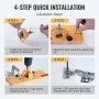 Concealed Hinge Jig, Cabinet Hinge Jig with C-Type Clamp and Accessories, PA66 Nylon and Steel Material, Accurate Hinge Drill Ji