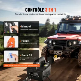 3-in-1 Portable Electric Hoist Winch 499 kg Wired/Wireless Remote Control