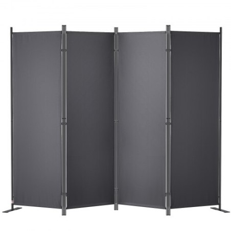 Room Divider 4-Panel Folding Privacy Screen 88.2"x11.8"x67.3" Dark Gray