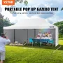 Pop Up Canopy Tent Outdoor Gazebo Tent 3.05 x 6.1 m with Sidewalls & Bag White