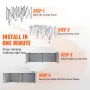 Pop Up Canopy Tent Outdoor Gazebo Tent 3.05 x 6.1 m with Sidewalls & Bag White