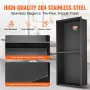 33.02 x 63.5 cm No Tile Shower Niche 304 Stainless Steel, Wall-Inserted Niche Recessed Double Shelves, Sealed Waterproof Rust-Re