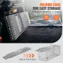 Live Animal Cage Trap, 79 x 25 x 30.5 cm Humane Cat Trap Galvanized Iron, Folding Animal Trap with Handle for Rabbits, Stray Cat