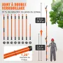 Manual Pole Saw, 2.2-8.2 m Extendable Tree Pruner, Sharp Steel Blade and Scissors High Branches Trimming, Branch Trimmer with Li