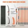 Manual Pole Saw, 2.2-8.2 m Extendable Tree Pruner, Sharp Steel Blade and Scissors High Branches Trimming, Branch Trimmer with Li
