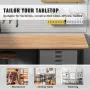 Table Top, 78.7" x 31.5" x 1", 220.5 lbs Load Capacity, Universal One-Piece Particle Board Desktop for Height Adjustable Electri