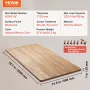 Tabel top, 78,7 "x 31,5" x 1 ", 220,5 lbs belastningskapacitet