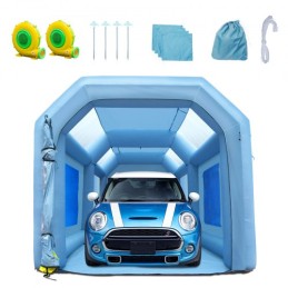 Inflatable Spray Booth Car Paint Tent 20x10x8ft Filter System 2 Blowers