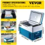 Car Refrigerator 22L Compressor Portable Small Refrigerator Car Refrigerator Freezer Vehicle Car Truck RV Boat Mini Electric Coo