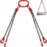 VEVOR 8MM Lifting Chain Sling with Hooks, 4 Leg Chain Sling Chain Sling, 1.5M Lifting Chains Chain Hanging with Shortners Crane