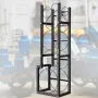 Refrigerant Tank Rack with 1x50lb, 2x30lb and 3 Small Bottles Cylinder Tank Rack, 48.5x15x11 inch Refrigerant Cylinder Rack Gas 