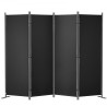 Room Divider 4-Panel Folding Privacy Screen 88.2 "X11.8" X67.3 "Home Black