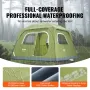 Camping Tent, 3.05 x 2.74 x 1.98 m Fit for 6 Person, Waterproof Lightweight Backpacking Tent, Easy Setup, with Door and Window, 