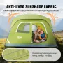 Camping Tent, 3.05 x 2.74 x 1.98 m Fit for 6 Person, Waterproof Lightweight Backpacking Tent, Easy Setup, with Door and Window, 
