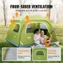 Camping Tent, 3.05 x 2.74 x 1.98 m Fit for 6 Person, Waterproof Lightweight Backpacking Tent, Easy Setup, with Door and Window, 