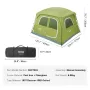 Camping Tent, 3.05 x 2.74 x 1.98 m Fit for 6 Person, Waterproof Lightweight Backpacking Tent, Easy Setup, with Door and Window, 