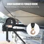 Hand Winch, 2000 lbs Pulling Capacity, Boat Trailer Winch Heavy Duty Rope Crank with 23 ft Polyester Strap and Two-Way Ratchet, 