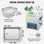 10L Ultrasonic Cleaner Dual Frequency Ultrasonic Cleaning Machine with Heater Jewelry Cleaner for Parts Jewelry Eyeglass Ring De