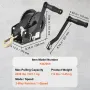 Hand Winch, 2000 lbs Pulling Capacity, Boat Trailer Winch Heavy Duty Rope Crank with 23 ft Polyester Strap and Two-Way Ratchet, 