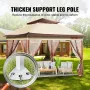 Patio Gazebo, 11 x 11 FT Pop up Gazebo for 8-10 Person, with Mosquito Netting, Metal Frame, and PU Coated 250D Oxford Cloth, Out