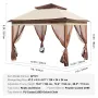 Patio Gazebo, 11 x 11 FT Pop up Gazebo for 8-10 Person, with Mosquito Netting, Metal Frame, and PU Coated 250D Oxford Cloth, Out