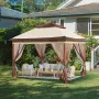 Patio Gazebo, 11 x 11 FT Pop up Gazebo for 8-10 Person, with Mosquito Netting, Metal Frame, and PU Coated 250D Oxford Cloth, Out