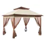 Patio Gazebo, 11 x 11 FT Pop up Gazebo for 8-10 Person, with Mosquito Netting, Metal Frame, and PU Coated 250D Oxford Cloth, Out