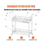 Bar Cart Gold, 2 Tiers Home Bar Serving Cart on Lockable Wheels, Rolling Alcohol Cart with Tempered Glass Shelves Guardrail Wine
