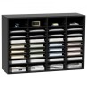 Wood Literature Organizer, 36 Compartments, File Sorter with Removable Shelves, Mailboxes Slot for Office Home Classroom