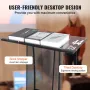 Acrylic Podium, 119 cm Tall, Acrylic Podium Stand with Wide Reading Surface & Storage Shelf, Floor-standing Clear Pulpits Acryli