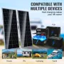 200W Monocrystalline Solar Panel Kit, 2PCS Monocrystalline Solar Panels + Charge Controller, 23% High-Efficiency Monocrystalline