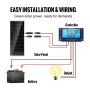 100W Monocrystalline Solar Panel Kit, 12V Monocrystalline Solar Panel + Charge Controller, 23% High-Efficiency Monocrystalline P