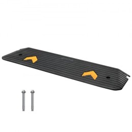 Upgraded Rubber Threshold Ramp, 1" Rise Wheelchair Ramp Doorway, Natural Curb Ramp Rated 33069 lbs Load Capacity, Non-Slip