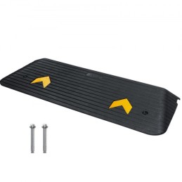 Rubber Threshold Ramp, 2" Rise Threshold Ramp Doorway, Recycled Rubber Power Threshold Ramp Rated 33069 lbs Load Capacity,