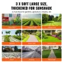 3FTx50FT Premium Heavy Duty Weed Barrier Landscape Fabric, 3.2OZ Woven Geotextile Fabric Under Gravel, High Permeability for Wee