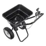 Broadcast Spreader, 36.3 kg Walk-Behind Turf Spreader with 30.5 cm Wheels, Steel Push Fertilizer Spreader, Garden Seeder, and Sa