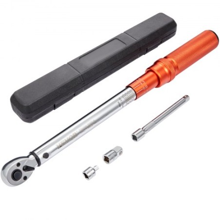 Torque Wrench, 3/8-inch Drive Click Torque Wrench 10-80ft.lb/14-110n.m, Dual-Direction Adjustable Torque Wrench Set, Mechanical