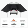 Vehicle Awning, Large 10' x 7' Shade Coverage Car Side Awning, PU2000mm UV50+ Car Awning with Extended Side Canopies and Portabl
