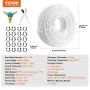 PEX-AL-PEX Tube, 200 m, 16 mm Diameter Aluminum-Plastic Composite Pipe Oxygen Barrier Radiant Floor PEX Pipe, 2 mm Thickness Rad